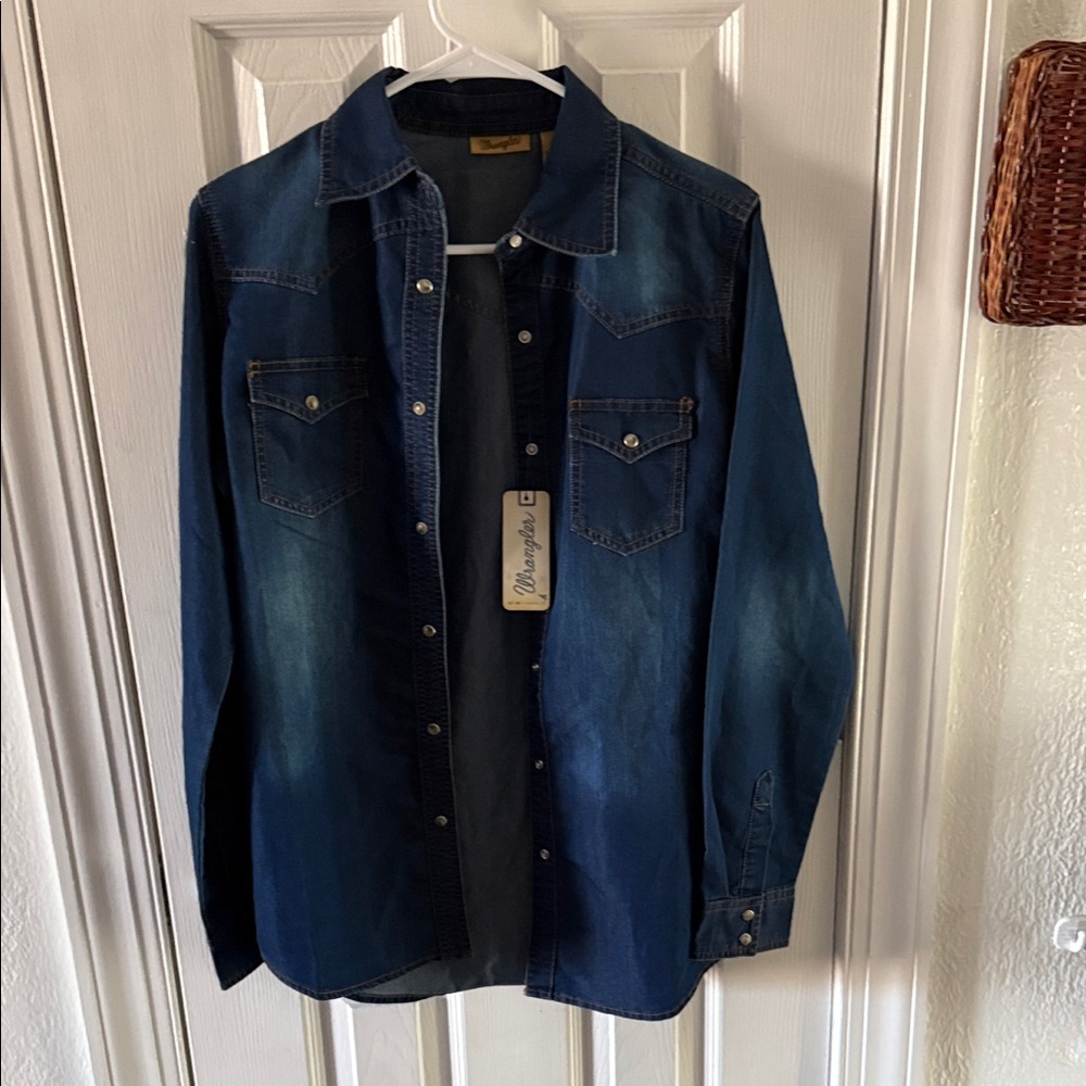 Wrangler Indigo Button-Up Shirt
